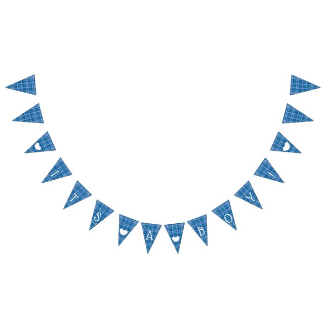 Blue Play its a Boy Baby Shower Flagga Bunting (Alla)