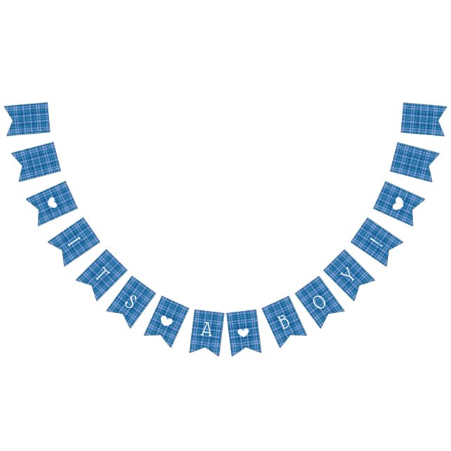 Blue Play its a Boy Baby Shower Flagga Bunting (Alla)