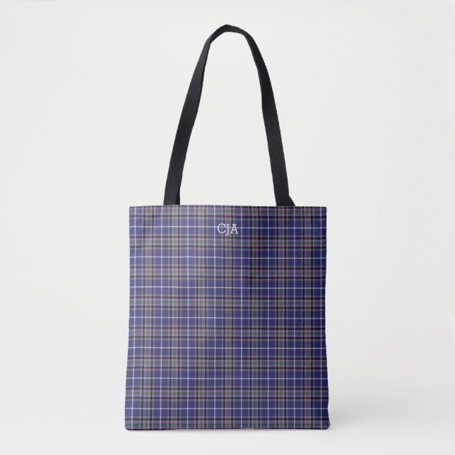 Blue Play Klan Alexander Tartan Monogram Tygkasse (Framsida)
