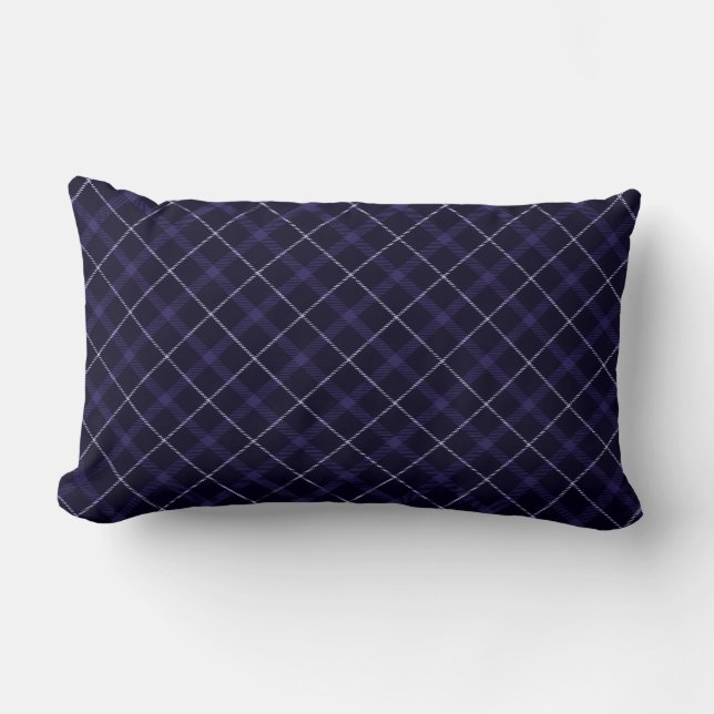 Blue Play / Tartan Lumbarkudde (Framsida)