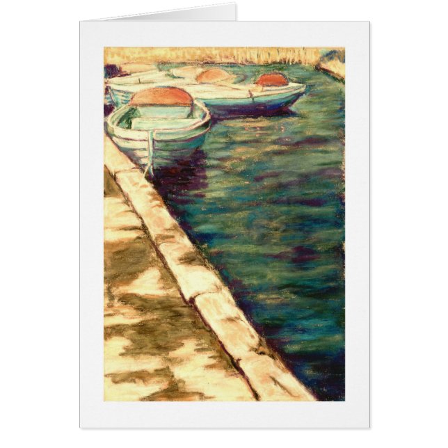 Blue Pleasure Boats Hälsningskort (Framsidan)