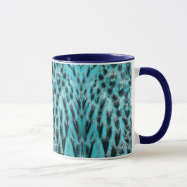 Blue plumage - cool feather design mugg