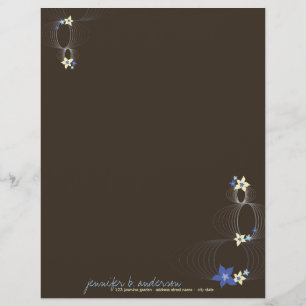 Blue Plumeria Frangipani Flower Chic Ikebana Zen Brevhuvud