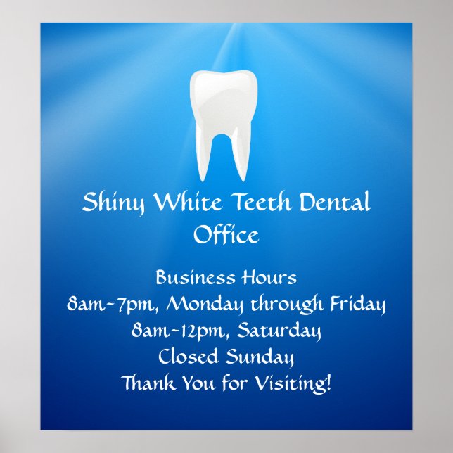 Blue Plunge Dental eller Dentist Office Poster (Framsidan)