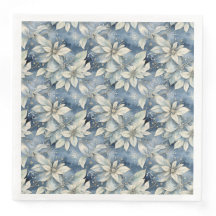 Blue Poinsettia Elegance Silver och Blue Winter