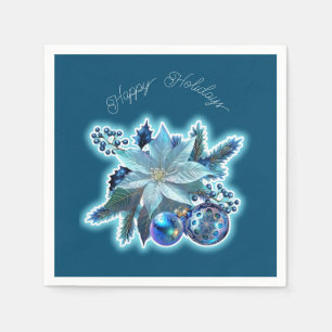 Blue Poinsettia Joy Pappersservett