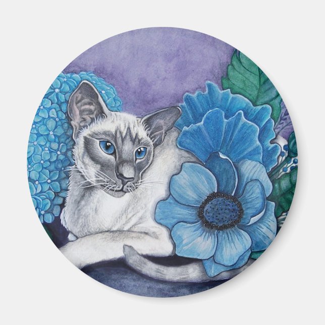 Blue Point Siamese cat Magnet (Framsidan)