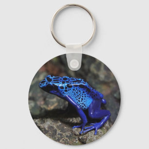 Blue Poison Dart Frog, Bright Blue Frog Nyckelring