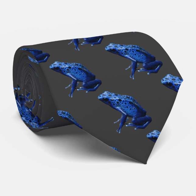 Blue Poison Dart Frog Neck Tie Slips (Rullad)