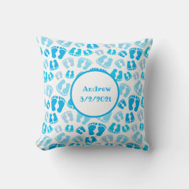 Blue Pojke Baby Shower Nyfödd bebis Gift Kudde