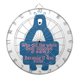 Blue Polar Bear Funny Chemistry Joke Darttavla