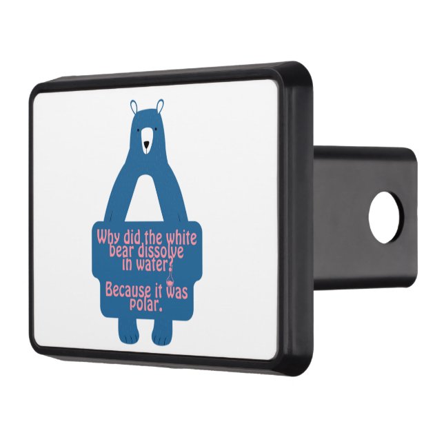Blue Polar Bear Funny Chemistry Joke Dragkroksskydd (Vänster)