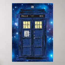 Blue Police Public Call Box - UK Time Travel 1 Poster