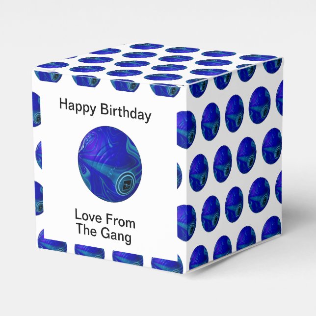 Blue Polka Dot Gräsmatta Bowls Presentaskar (Framsidan Sidan)