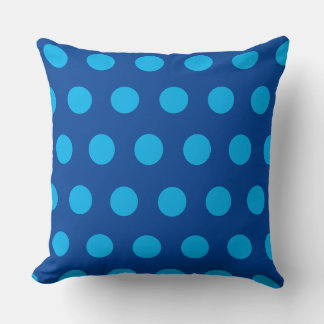 Blue Polka Dot Monogram Dekorativ kudde