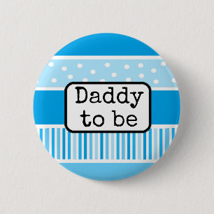 Blue Polka Dot pappa till babyknapp Knapp