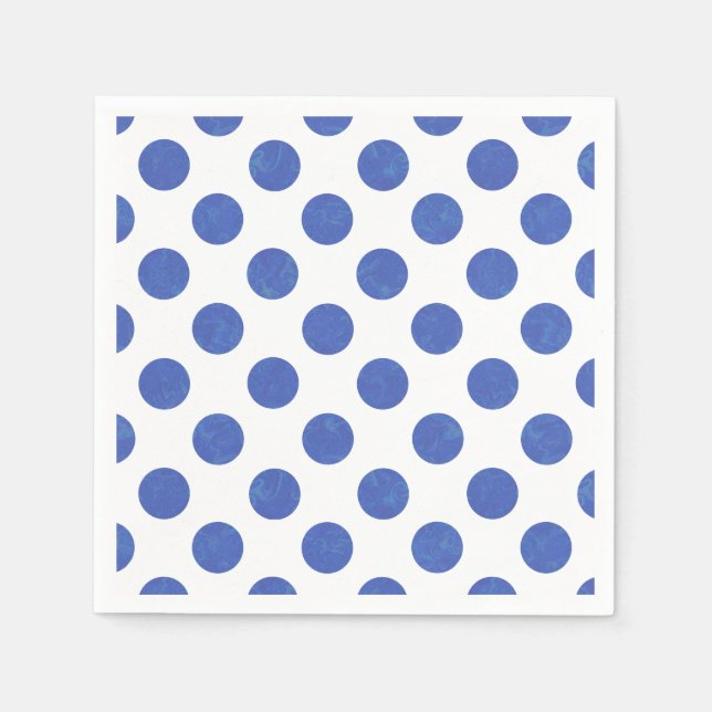 Blue Polka Dot Pappersservett (Framsidan)
