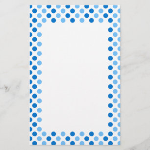 Blue Polka dots Brevpapper