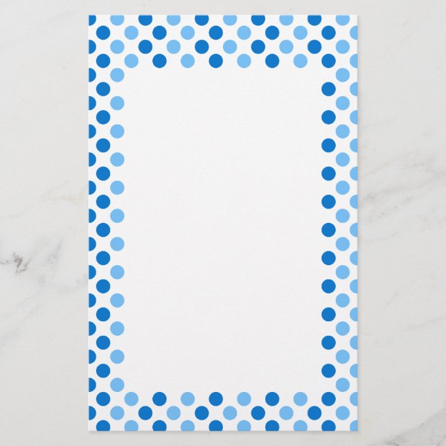 Blue Polka dots Brevpapper (Framsida)