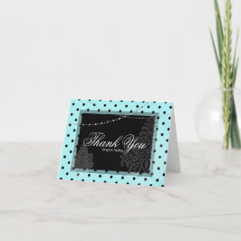 Blue polka dots helgkort