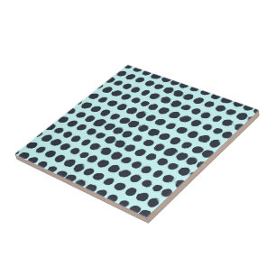 Blue Polka dots Kakelplatta