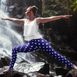 Blue Polka dots Leggings