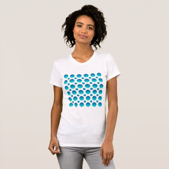 Blue polka dots mönster t shirt (Hel framsida)