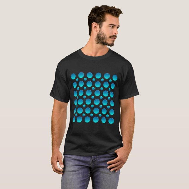 Blue polka dots mönster t shirt (Hel framsida)