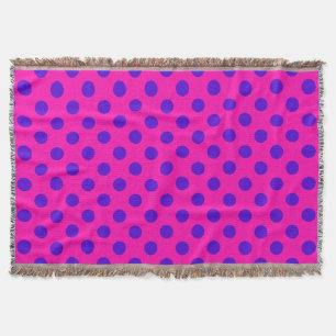 Blue polka dots on fuchsia mysfilt