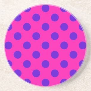 Blue polka dots on fuchsia underlägg
