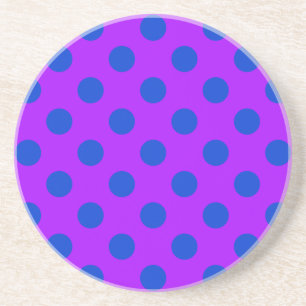 Blue polka dots på lila underlägg