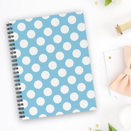 Blue Polka dots, Polka Dot Mönster, Dit, Dit, Dock Anteckningsbok