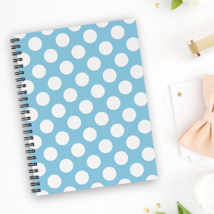 Blue Polka dots, Polka Dot Mönster, Dit, Dit, Dock Anteckningsbok