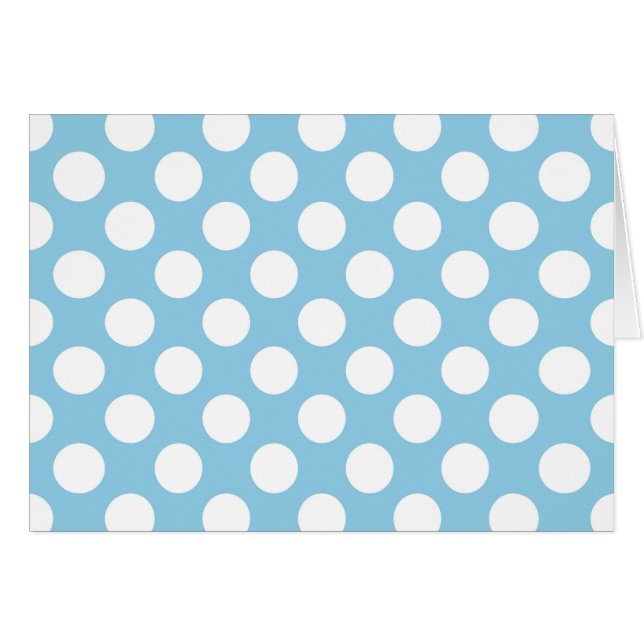 Blue Polka dots, Polka Dot Mönster, Dit, Dit, Dock Hälsningskort (Framsidan Horizontal)