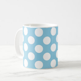 Blue Polka dots, Polka Dot Mönster, Dit, Dit, Dock Kaffemugg