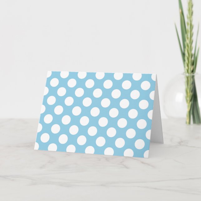 Blue Polka dots, Polka Dot Mönster, Dit, Dit, Dock Kort (Framsida)