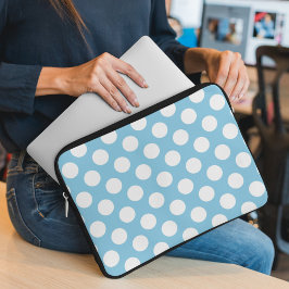Blue Polka dots, Polka Dot Mönster, Dit, Dit, Dock Laptop Fodral
