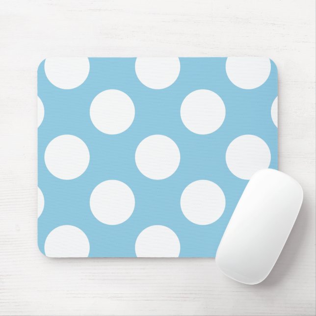Blue Polka dots, Polka Dot Mönster, Dit, Dit, Dock Musmatta (Med mus)