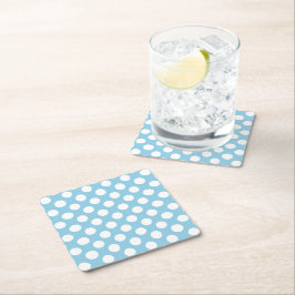 Blue Polka dots, Polka Dot Mönster, Dit, Dit, Dock Underlägg Papper Kvadrat