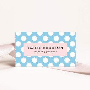 Blue Polka dots, Polka Dot Mönster, Dit, Dit, Dock Visitkort