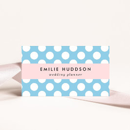 Blue Polka dots, Polka Dot Mönster, Dit, Dit, Dock Visitkort