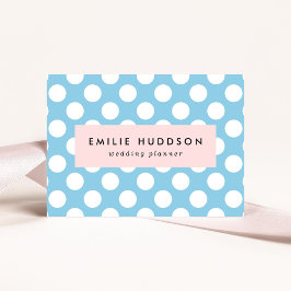 Blue Polka dots, Polka Dot Mönster, Dit, Dit, Dock Visitkort