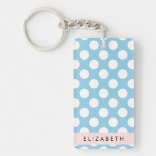 Blue Polka dots, Polka Dot Mönster, ditt namn