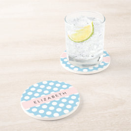 Blue Polka dots, Polka Dot Mönster, ditt namn Underlägg