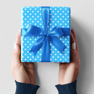 Blue Polka dots Presentpapper
