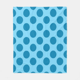 Blue Polka Dots - Seamless Pattern Throw Pillow Fleecefilt