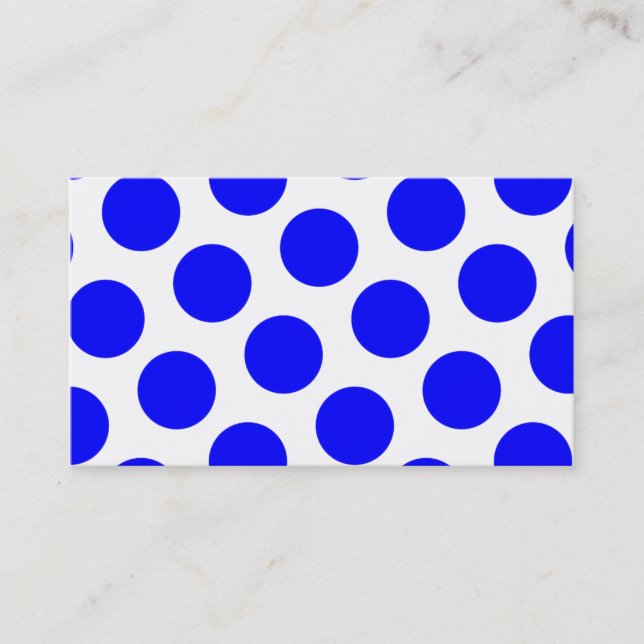 Blue Polka dots Visitkort (Framsida)