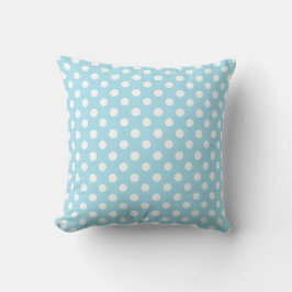 Blue Polkadot Glam Girly Trendig Snyggt Kudde