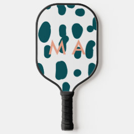 Blue polkadot orange pastel monogram man letter pa