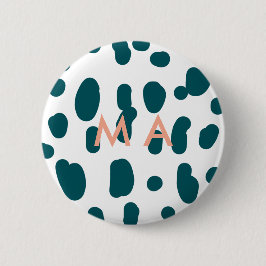 Blue polkadot orange pastel monogram man letter pa knapp